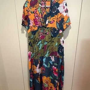 Anthropologie Multicolor Floral Dress